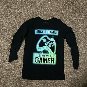 The children’s place. Size 7/8 black long sleeve shirt.